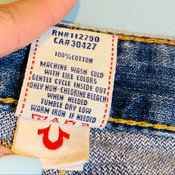 $398 True Religion Patchwork Distressed Jeans - Picture 7 of 7